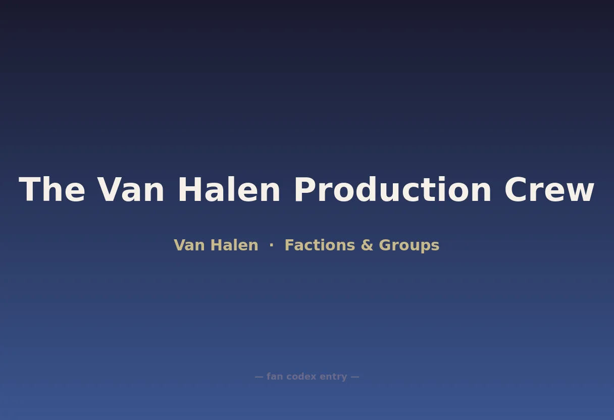 The Van Halen Production Crew