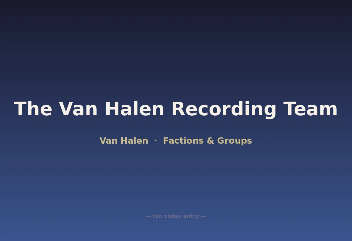 The Van Halen Recording Team