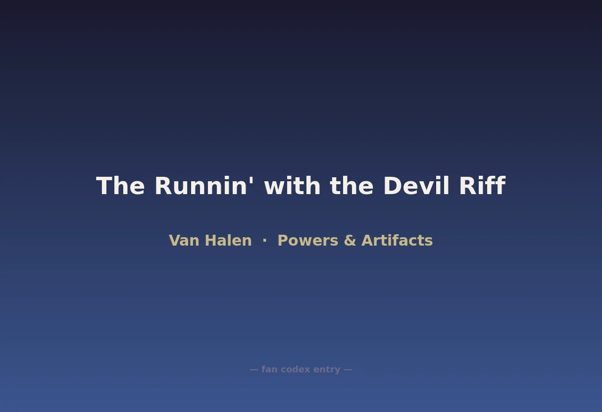 The Runnin' with the Devil Riff