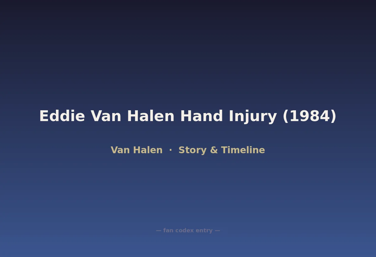 Eddie Van Halen Hand Injury (1984)